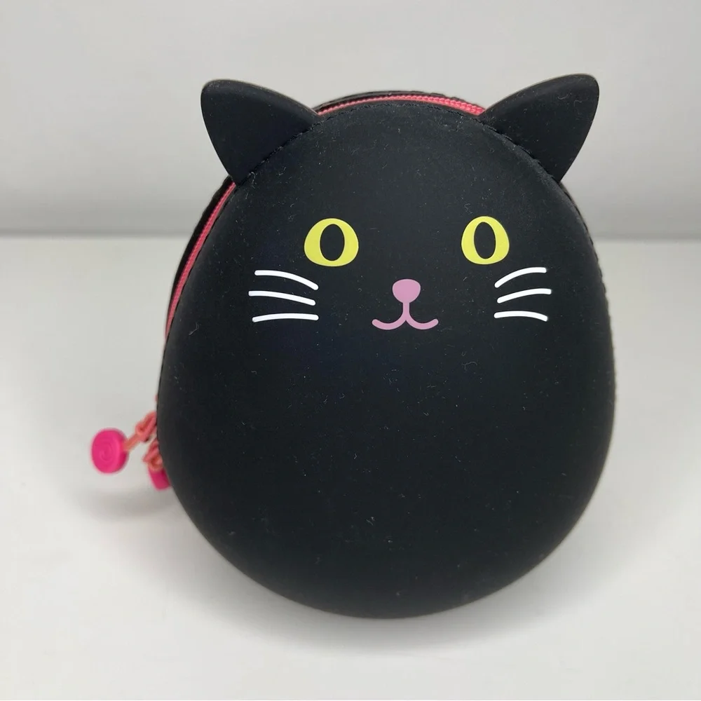 Like New Punilabo Cat Silicone Stand Up Zippered Pouch